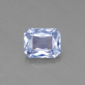 Saphir bleue naturelle taille émeraude, 1,72 ct, VS
