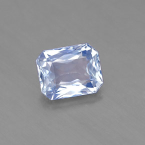 Saphir bleue naturelle taille émeraude, 1,72 ct, VS
