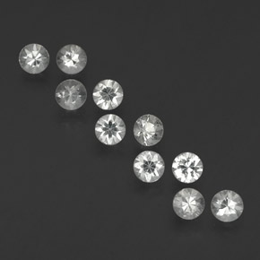 Achetez naturel 1,77ct blanc saphir gems, coupe roude, en provenance madagascar chez gemselect. en stock, livraison internationale!
