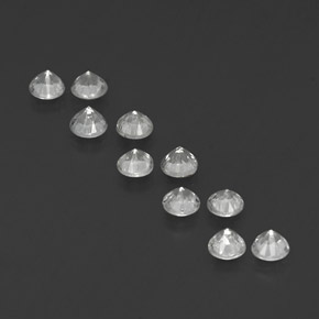 Achetez naturel 1,77ct blanc saphir gems, coupe roude, en provenance madagascar chez gemselect. en stock, livraison internationale!