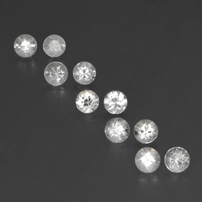 Achetez naturel 1,84ct blanc saphir gems, coupe roude, en provenance madagascar chez gemselect. en stock, livraison internationale!