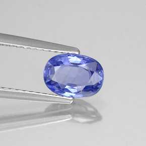 Saphir bleue naturelle coupe ovale, 1,17 ct, VS