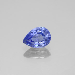 Saphir bleue naturelle en forme de poire, 0,94 ct, VS