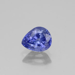 Saphir bleue naturelle en forme de poire, 1,16 ct, VS-SI