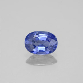 Saphir bleue naturelle coupe ovale, 0,97 ct, VVS