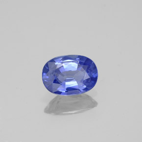 Saphir bleue naturelle coupe ovale, 0,97 ct, VVS
