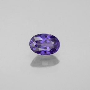 Saphir violet naturelle coupe ovale, 0,57 ct, VVS