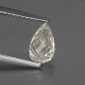 Saphir jaune naturelle briolette, 1,51 ct, VS