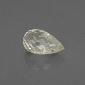 Saphir jaune naturelle briolette, 1,51 ct, VS