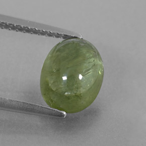 Saphir vert naturelle transparent, 3,07 ct, transparent / translucide