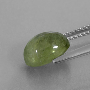 Saphir vert naturelle transparent, 3,07 ct, transparent / translucide