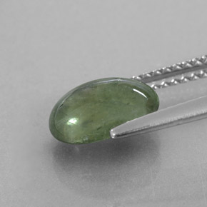 Saphir vert naturelle transparent, 2,43 ct, transparent / translucide