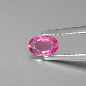 Saphir rose naturelle coupe ovale, 0,46 ct, VVS-VS