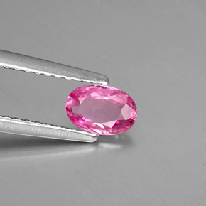 Saphir rose naturelle coupe ovale, 0,46 ct, VVS-VS