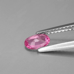Saphir rose naturelle coupe ovale, 0,46 ct, VVS-VS