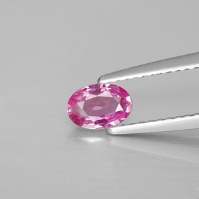Saphir rose naturelle coupe ovale, 0,46 ct, VS