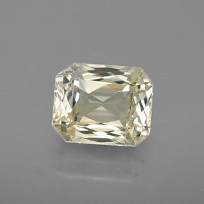 Saphir jaune naturelle taille émeraude, 1,57 ct, VVS