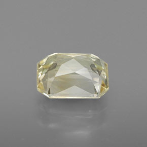 Saphir jaune naturelle taille émeraude, 1,57 ct, VVS
