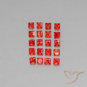 Achetez naturel 2,58ct orange saphir gems, carré, en provenance tanzanie chez gemselect. en stock, livraison internationale!