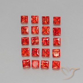 Achetez naturel 2,58ct orange saphir gems, carré, en provenance tanzanie chez gemselect. en stock, livraison internationale!