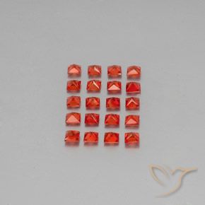 Achetez naturel 2,58ct orange saphir gems, carré, en provenance tanzanie chez gemselect. en stock, livraison internationale!