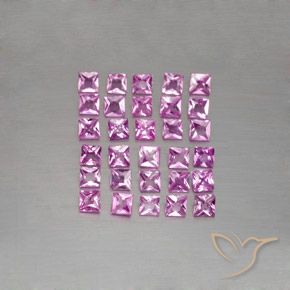 Shop natural 2.79ct Rose pourpre royal léger Saphir gems, Carré, from Madagascar at GemSelect. In stock, global shipping!