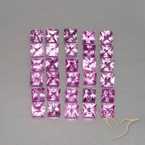 Shop natural 3.48ct Rose pourpre royal léger Saphir gems, Carré, from Madagascar at GemSelect. In stock, global shipping!