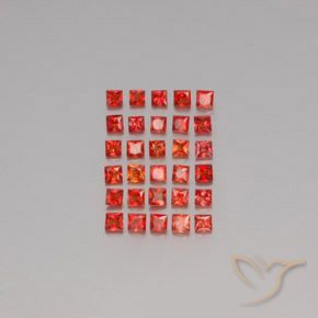 Achetez naturel 2,84ct orange saphir gems, carré, en provenance tanzanie chez gemselect. en stock, livraison internationale!