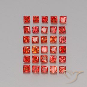 Achetez naturel 2,84ct orange saphir gems, carré, en provenance tanzanie chez gemselect. en stock, livraison internationale!
