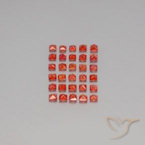 Achetez naturel 2,84ct orange saphir gems, carré, en provenance tanzanie chez gemselect. en stock, livraison internationale!