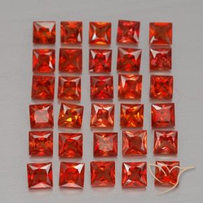 Achetez naturel 3,67ct orange saphir gems, carré, en provenance tanzanie chez gemselect. en stock, livraison internationale!