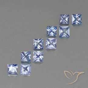 Achetez naturel 2,64ct bleue saphir gems, carré, en provenance sri lanka chez gemselect. en stock, livraison internationale!