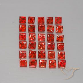 Achetez naturel 2,66ct orange saphir gems, carré, en provenance tanzanie chez gemselect. en stock, livraison internationale!