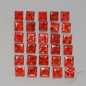 Achetez naturel 2,66ct orange saphir gems, carré, en provenance tanzanie chez gemselect. en stock, livraison internationale!