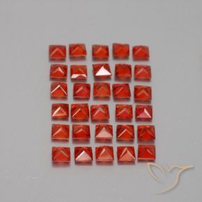 Achetez naturel 2,66ct orange saphir gems, carré, en provenance tanzanie chez gemselect. en stock, livraison internationale!