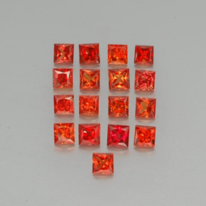 Achetez naturel ct orange saphir gems, carré, en provenance tanzanie (songea) chez gemselect. en stock, livraison internationale!