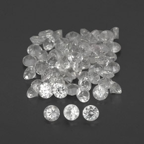Achetez naturel ct blanc saphir gems, coupe roude, en provenance sri lanka (ceylan) chez gemselect. en stock, livraison internationale!