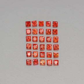 Achetez naturel ct orange saphir gems, carré, en provenance tanzanie (songea) chez gemselect. en stock, livraison internationale!