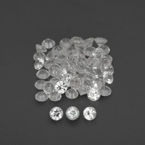 Achetez naturel ct blanc saphir gems, coupe roude, en provenance sri lanka chez gemselect. en stock, livraison internationale!