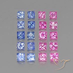 Achetez naturel 2.83ct Multicolore Saphir gems, Carré, En provenance Madagascar chez GemSelect. En stock, livraison internationale!