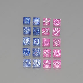 Achetez naturel 4.18ct Multicolore Saphir gems, Carré, En provenance Madagascar chez GemSelect. En stock, livraison internationale!