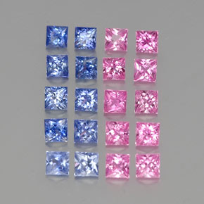 Achetez naturel 4.18ct Multicolore Saphir gems, Carré, En provenance Madagascar chez GemSelect. En stock, livraison internationale!