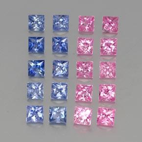 Achetez naturel 4,74ct multicolore saphir gems, carré, en provenance madagascar chez gemselect. en stock, livraison internationale!