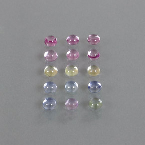 Achetez naturel ct multicolore saphir gems, coupe roude, en provenance madagascar chez gemselect. en stock, livraison internationale!