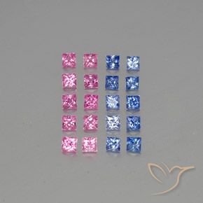 Achetez naturel 3,75ct multicolore saphir gems, carré, en provenance madagascar chez gemselect. en stock, livraison internationale!