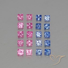 Achetez naturel 3,75ct multicolore saphir gems, carré, en provenance madagascar chez gemselect. en stock, livraison internationale!