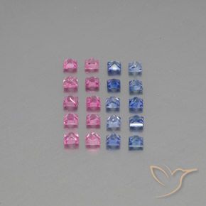 Achetez naturel 3,75ct multicolore saphir gems, carré, en provenance madagascar chez gemselect. en stock, livraison internationale!
