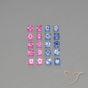 Achetez naturel 4,89ct multicolore saphir gems, carré, en provenance madagascar chez gemselect. en stock, livraison internationale!