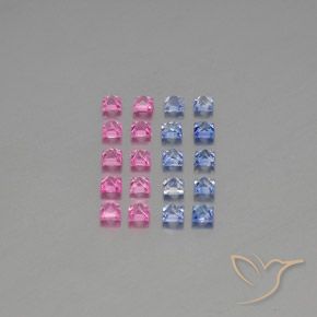 Achetez naturel 4,89ct multicolore saphir gems, carré, en provenance madagascar chez gemselect. en stock, livraison internationale!