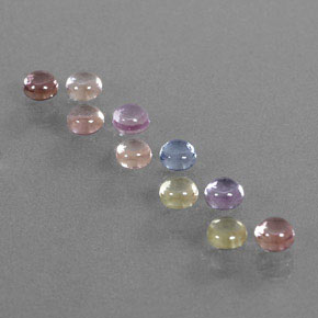 Achetez naturel ct multicolore saphir gems, coupe roude, en provenance madagascar chez gemselect. en stock, livraison internationale!